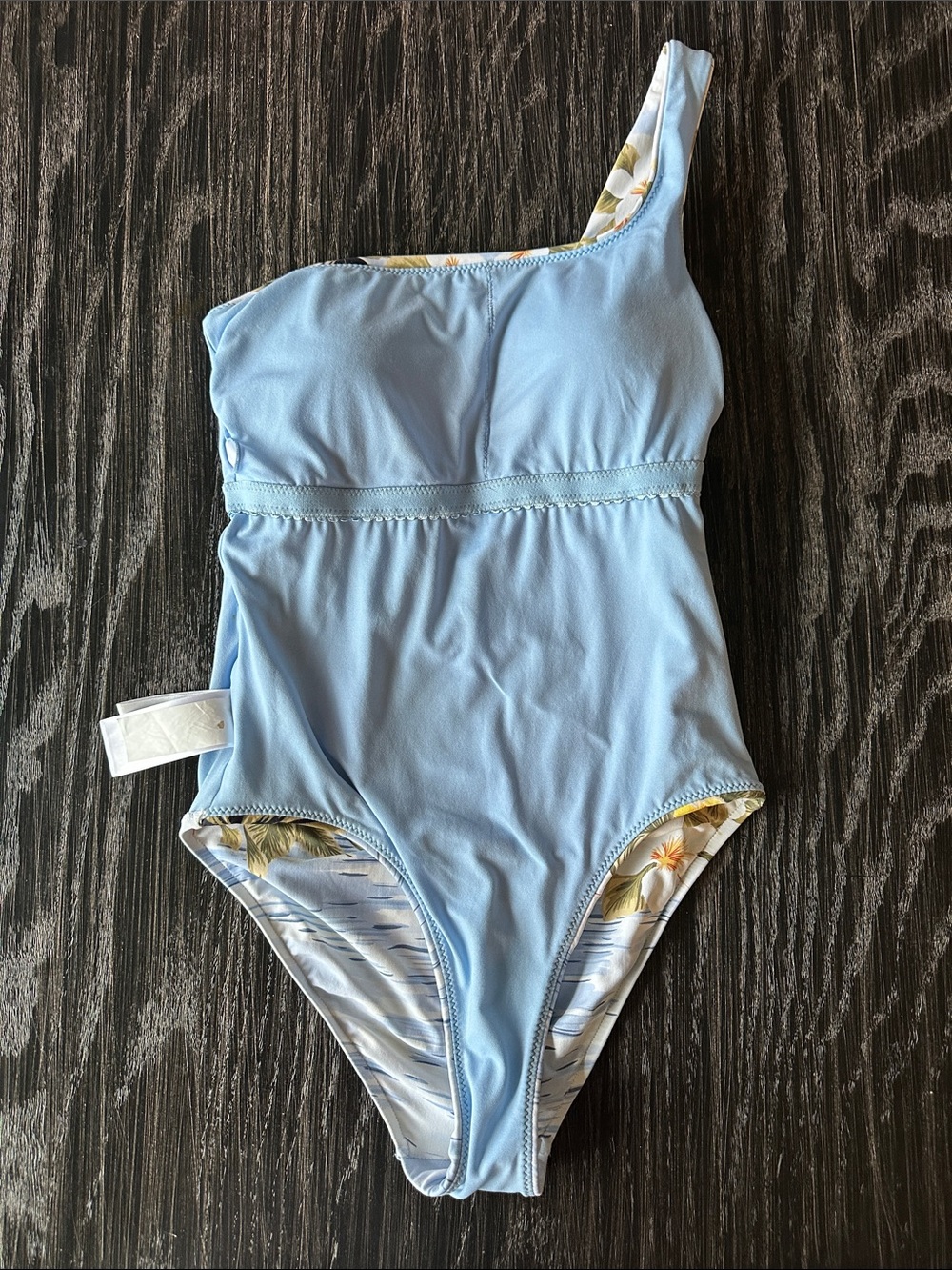 Seafolly Australia Coast To Coast One Shoulder One Piece Swimsuit Powder Blue, 6 - Picture 8 of 11